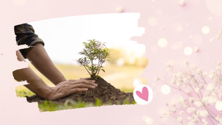 Man planting small tree - showing cultivating humility