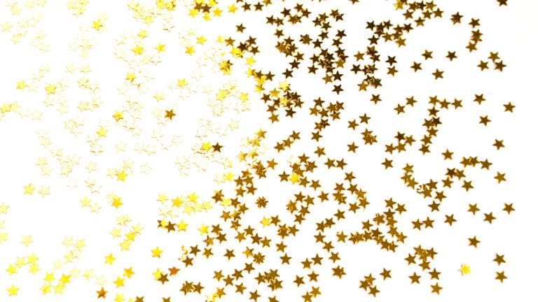 the radiance of ablution shown denoted by some star-shaped glitter