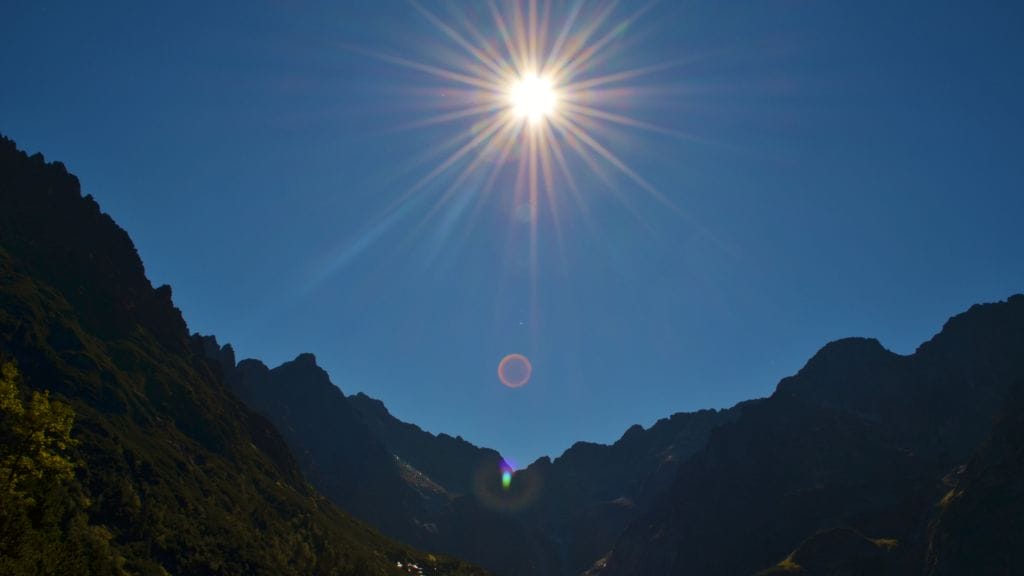 sun at its peak