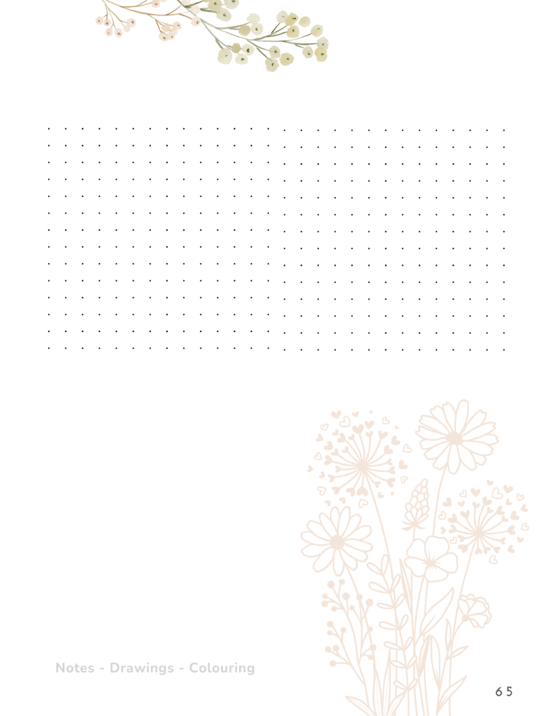 self-care planner page with blank and coloring section