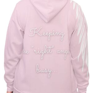 'Keeping the "Right" Angel Busy...' Islamic Women's Hoodie back view