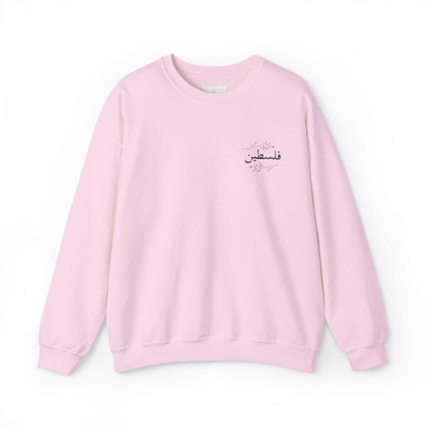 Palestine crewneck front light pink