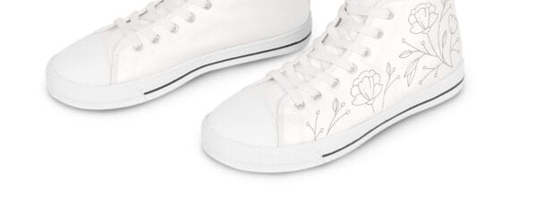 floral high top sneakers white